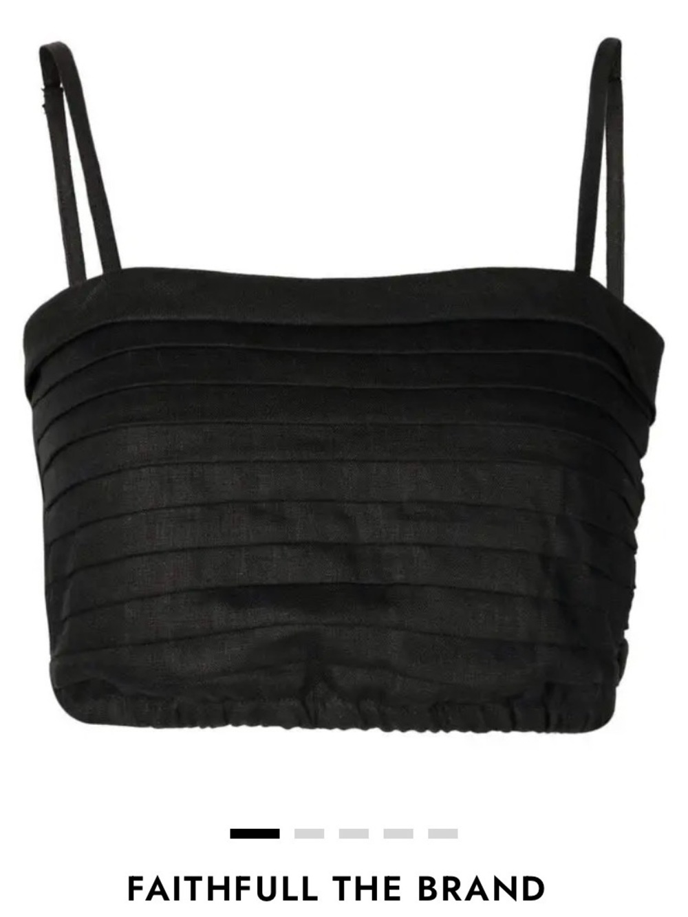 Black cropped top with adjustable straps